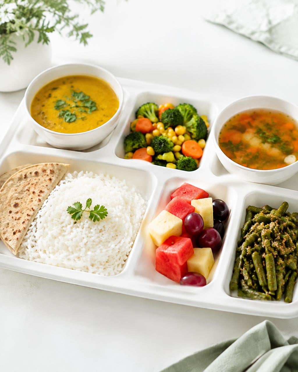 Balanced meal tray